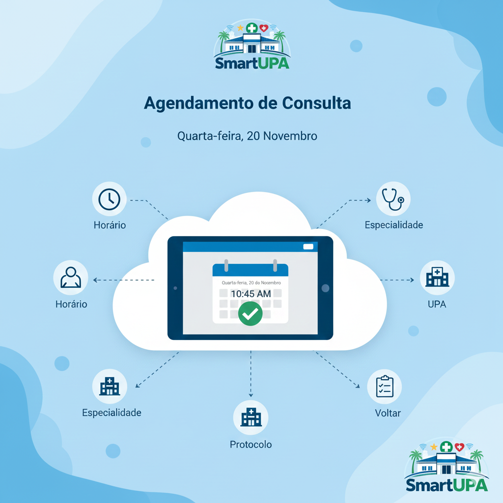 Ilustração de Agendamento smartUPA